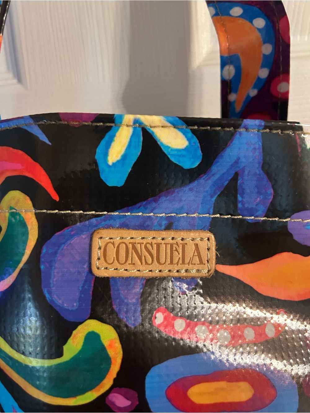 Consuela Black Multicolor Floral Tote - Picture 3 of 3